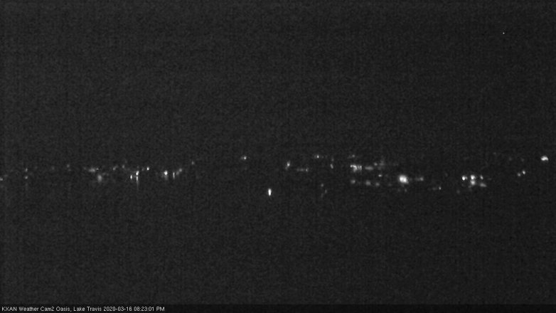 Lake Travis webcam, March 16, 2020 8:25 PM CT