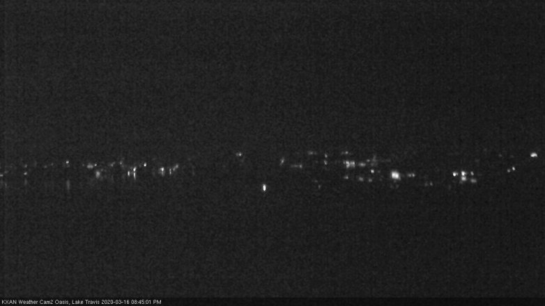 Lake Travis webcam, March 16, 2020 8:45 PM CT