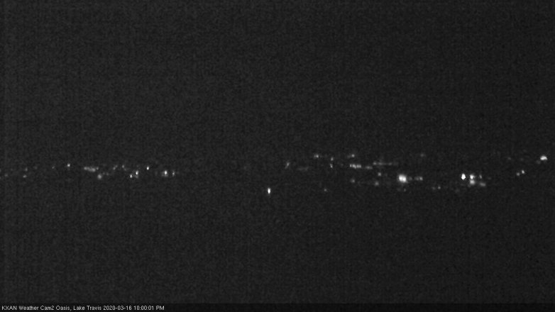 Lake Travis webcam, March 16, 2020 10:00 PM CT