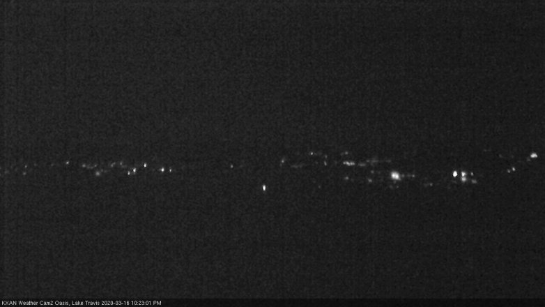 Lake Travis webcam, March 16, 2020 10:25 PM CT