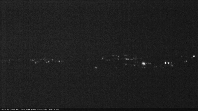 Lake Travis webcam, March 16, 2020 10:45 PM CT