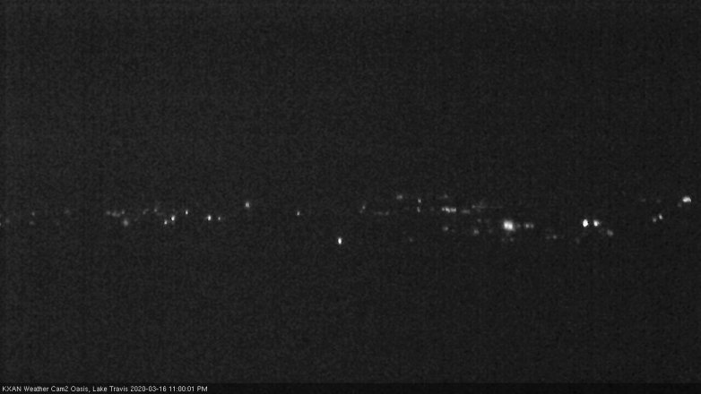 Lake Travis webcam, March 16, 2020 11:00 PM CT