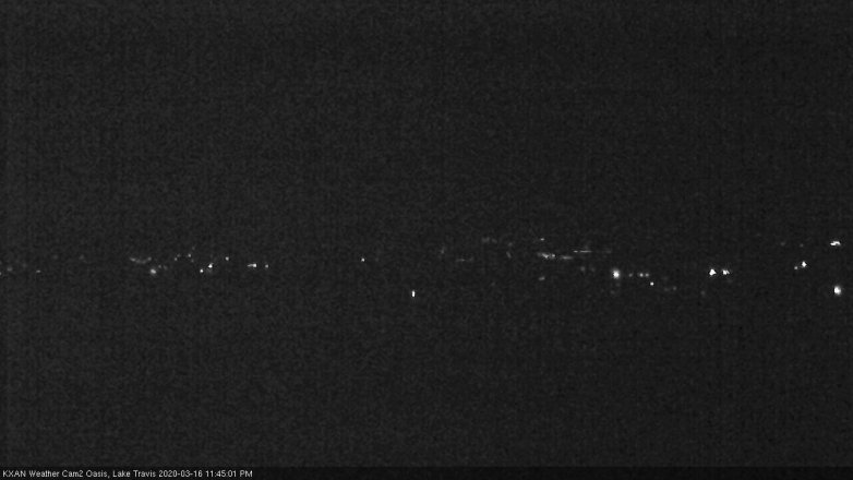 Lake Travis webcam, March 16, 2020 11:45 PM CT