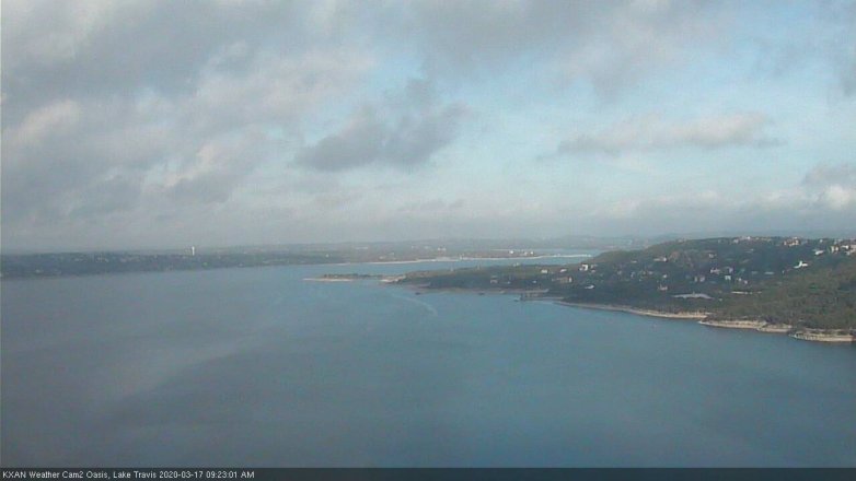 Lake Travis webcam, March 17, 2020 9:25 AM CT