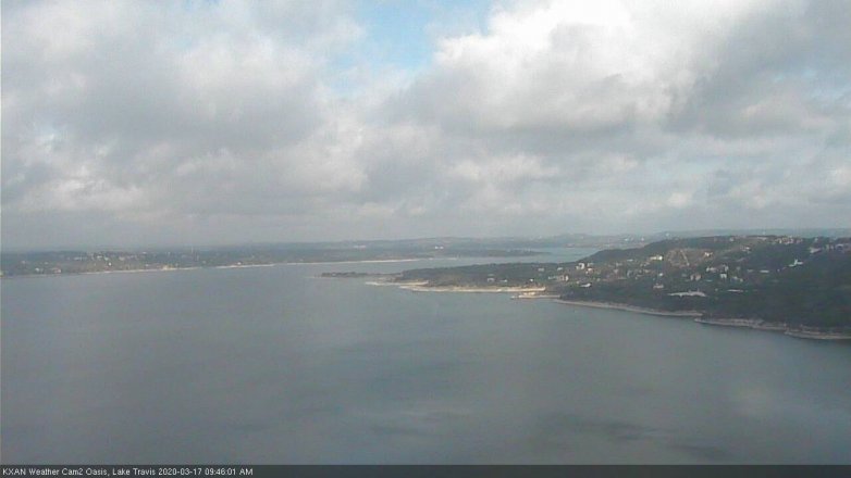 Lake Travis webcam, March 17, 2020 9:45 AM CT