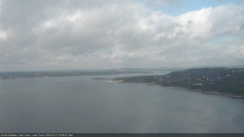 Lake Travis webcam, March 17, 2020 10:00 AM CT