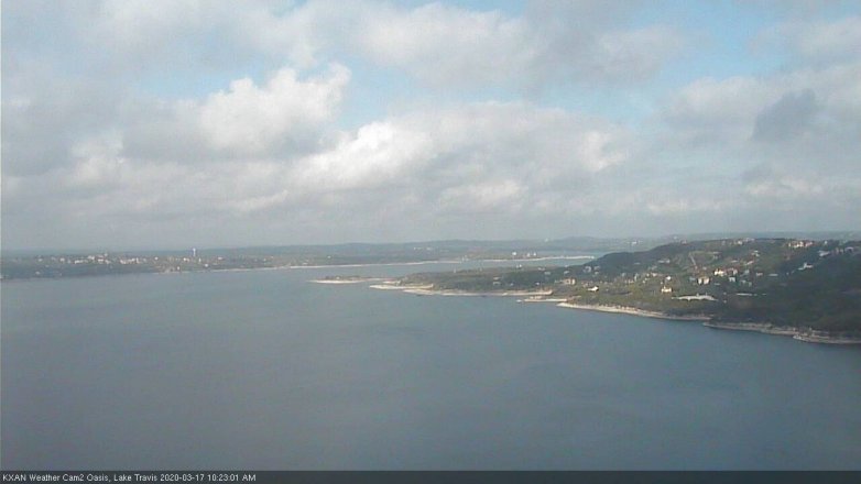 Lake Travis webcam, March 17, 2020 10:25 AM CT