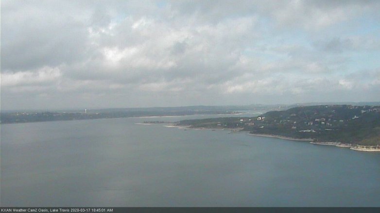 Lake Travis webcam, March 17, 2020 10:45 AM CT