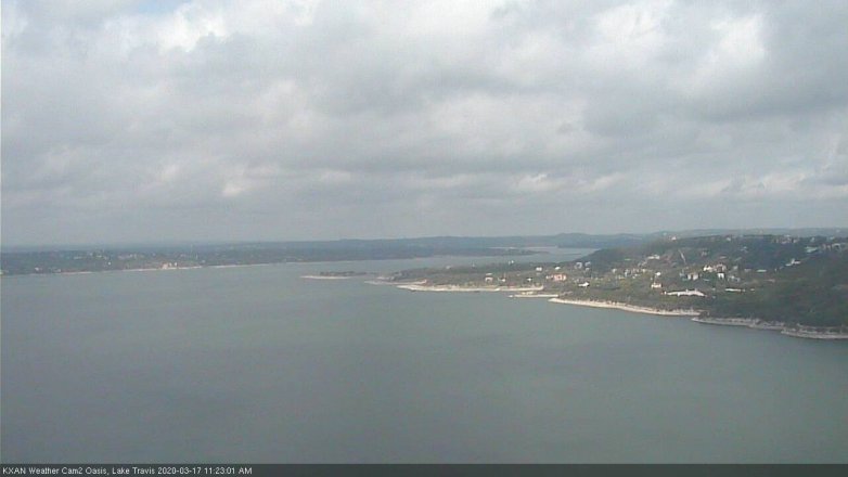 Lake Travis webcam, March 17, 2020 11:25 AM CT