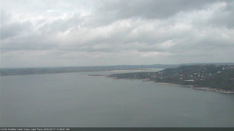 Lake Travis webcam, March 17, 2020 11:45 AM CT