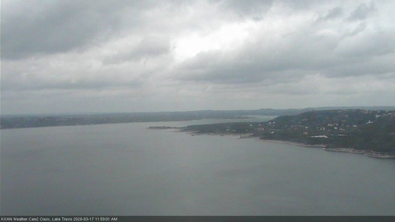 Lake Travis webcam, March 17, 2020 12:00 PM CT