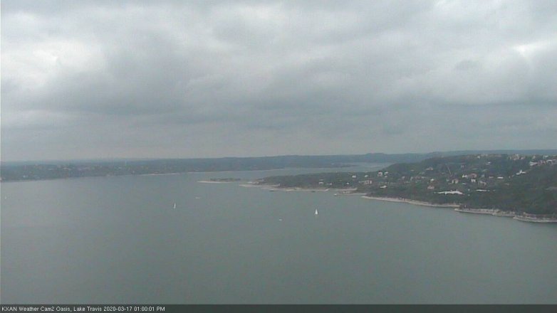 Lake Travis webcam, March 17, 2020 1:00 PM CT
