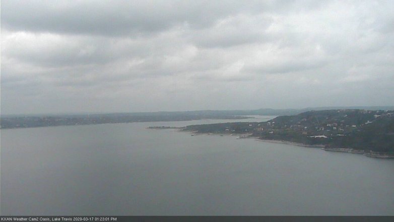 Lake Travis webcam, March 17, 2020 1:25 PM CT