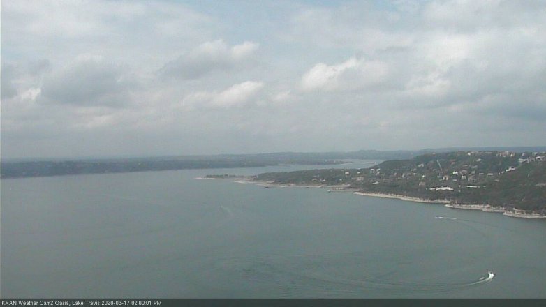 Lake Travis webcam, March 17, 2020 2:00 PM CT
