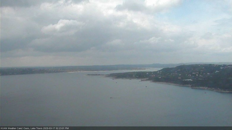 Lake Travis webcam, March 17, 2020 2:25 PM CT