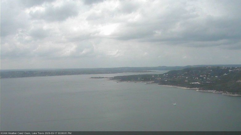 Lake Travis webcam, March 17, 2020 3:00 PM CT