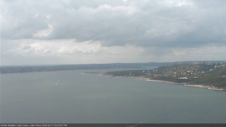 Lake Travis webcam, March 17, 2020 3:25 PM CT