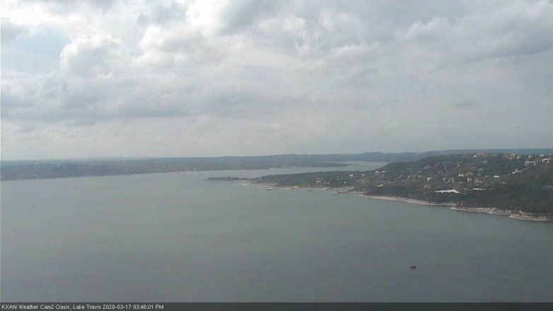 Lake Travis webcam, March 17, 2020 3:45 PM CT