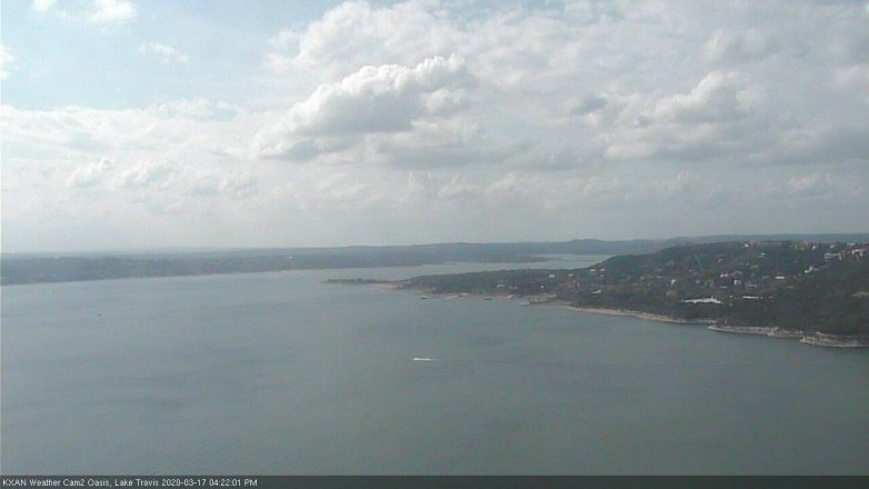 Lake Travis webcam, March 17, 2020 4:25 PM CT