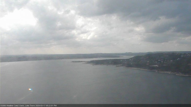 Lake Travis webcam, March 17, 2020 5:25 PM CT