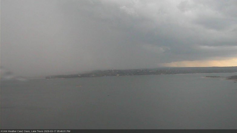 Lake Travis webcam, March 17, 2020 5:45 PM CT
