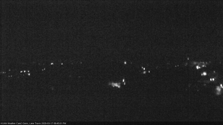 Lake Travis webcam, March 17, 2020 8:45 PM CT