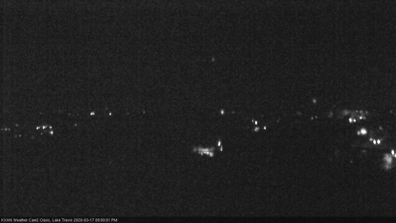 Lake Travis webcam, March 17, 2020 9:00 PM CT