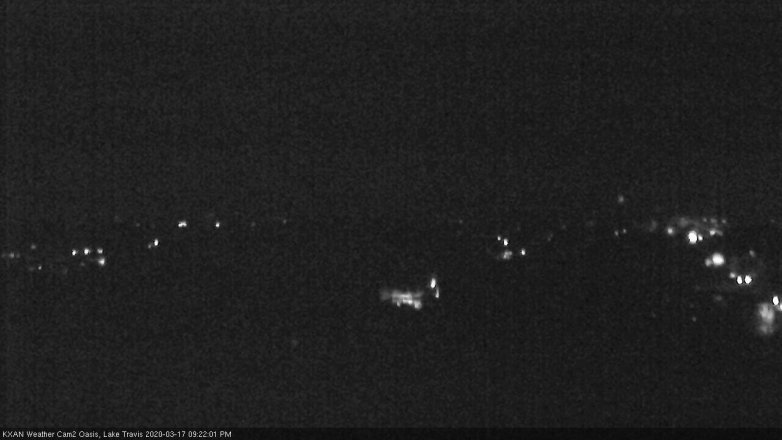 Lake Travis webcam, March 17, 2020 9:25 PM CT