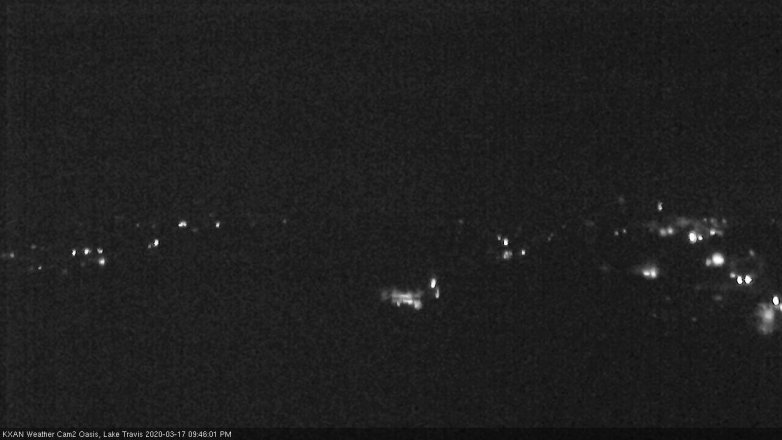 Lake Travis webcam, March 17, 2020 9:45 PM CT