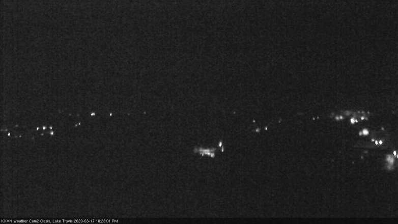 Lake Travis webcam, March 17, 2020 10:25 PM CT