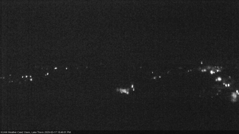 Lake Travis webcam, March 17, 2020 10:45 PM CT