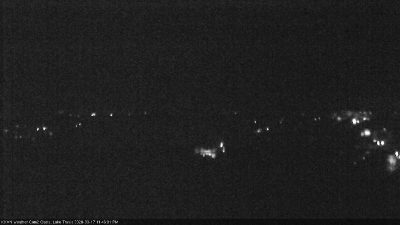 Lake Travis webcam, March 17, 2020 11:45 PM CT