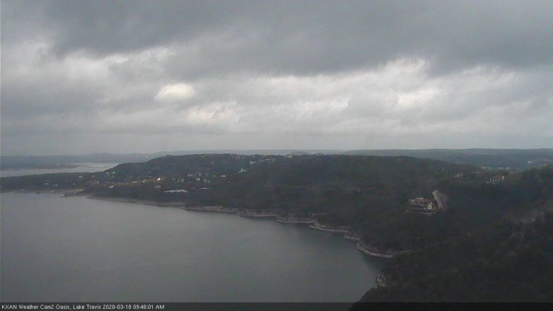 Lake Travis webcam, March 18, 2020 9:45 AM CT
