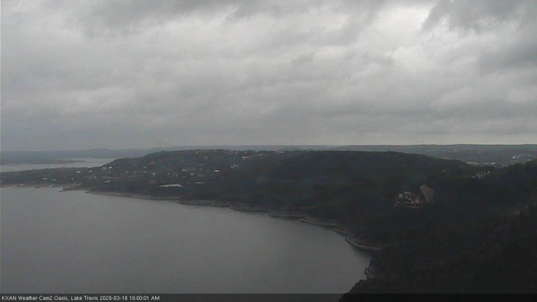 Lake Travis webcam, March 18, 2020 10:00 AM CT