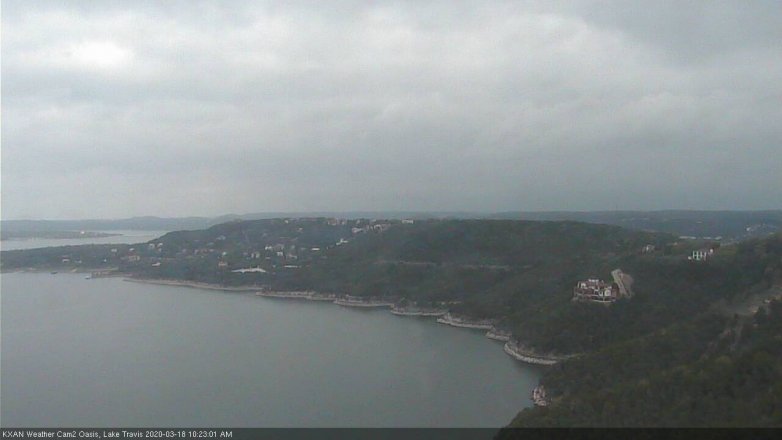 Lake Travis webcam, March 18, 2020 10:25 AM CT