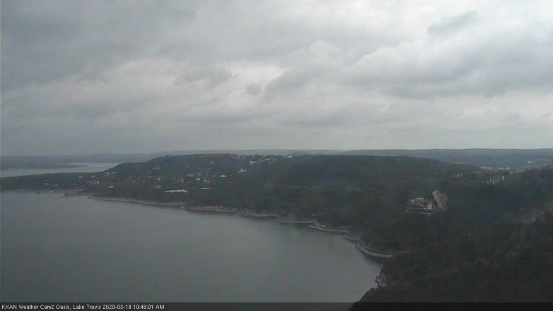 Lake Travis webcam, March 18, 2020 10:45 AM CT