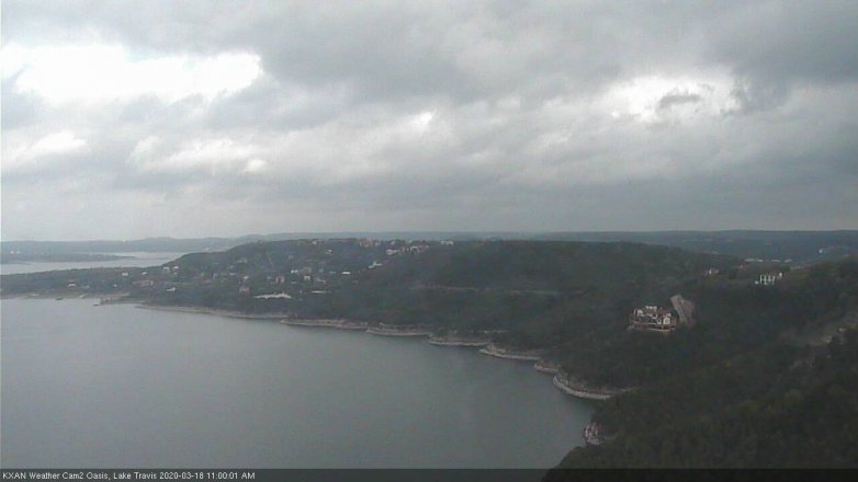 Lake Travis webcam, March 18, 2020 11:00 AM CT