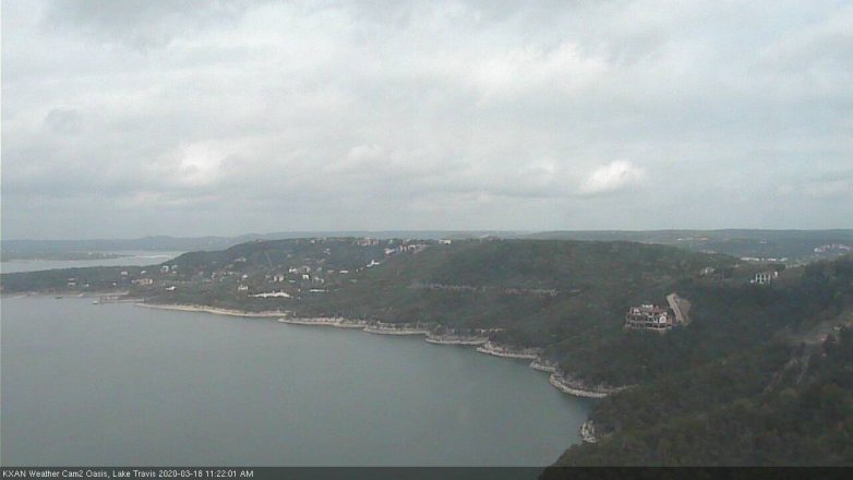 Lake Travis webcam, March 18, 2020 11:25 AM CT
