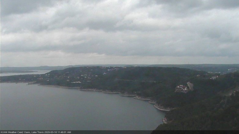 Lake Travis webcam, March 18, 2020 11:45 AM CT