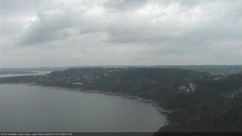 Lake Travis webcam, March 18, 2020 12:00 PM CT