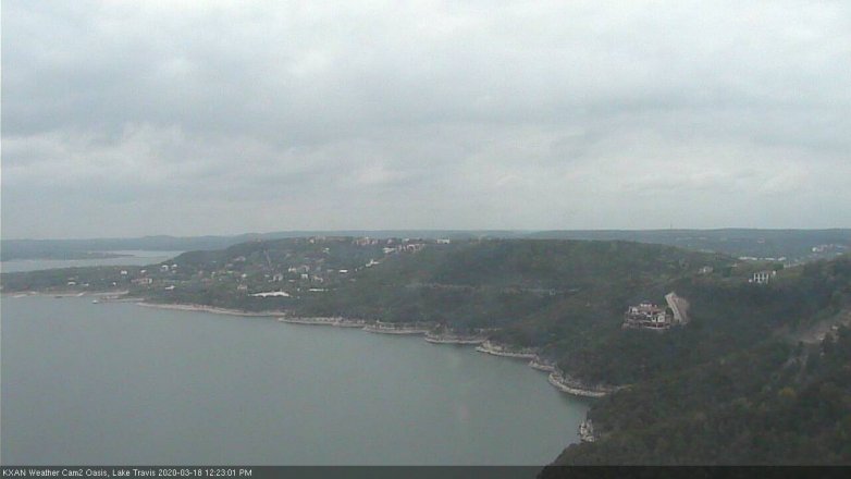 Lake Travis webcam, March 18, 2020 12:25 PM CT