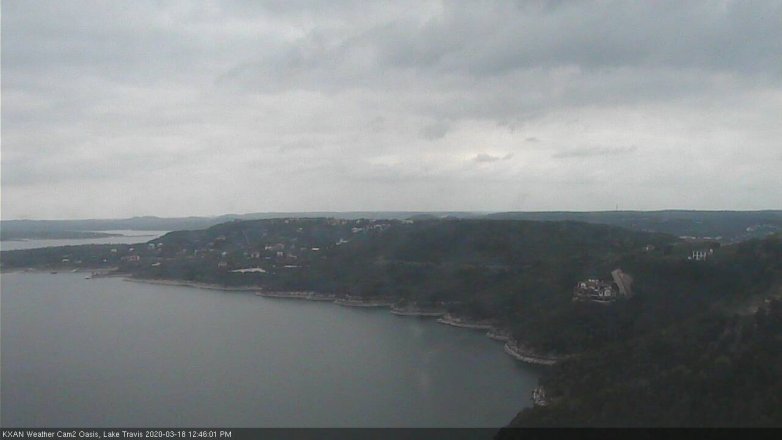 Lake Travis webcam, March 18, 2020 12:45 PM CT