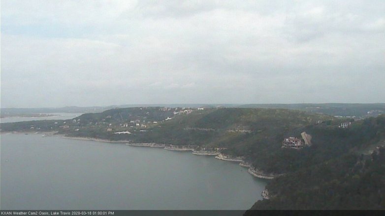 Lake Travis webcam, March 18, 2020 1:00 PM CT