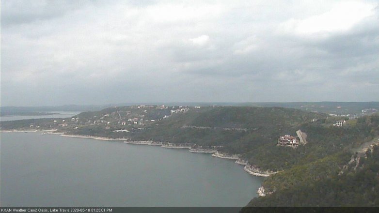 Lake Travis webcam, March 18, 2020 1:25 PM CT