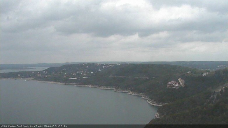 Lake Travis webcam, March 18, 2020 1:45 PM CT