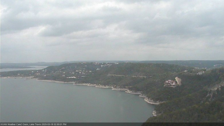 Lake Travis webcam, March 18, 2020 2:00 PM CT
