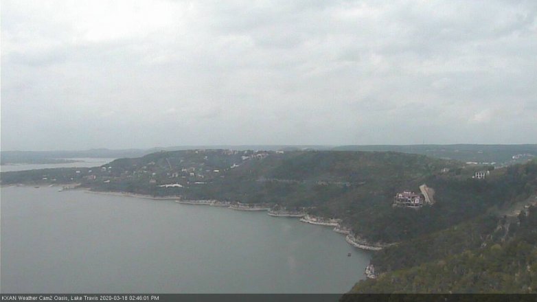 Lake Travis webcam, March 18, 2020 2:45 PM CT