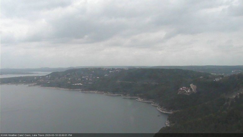 Lake Travis webcam, March 18, 2020 3:00 PM CT
