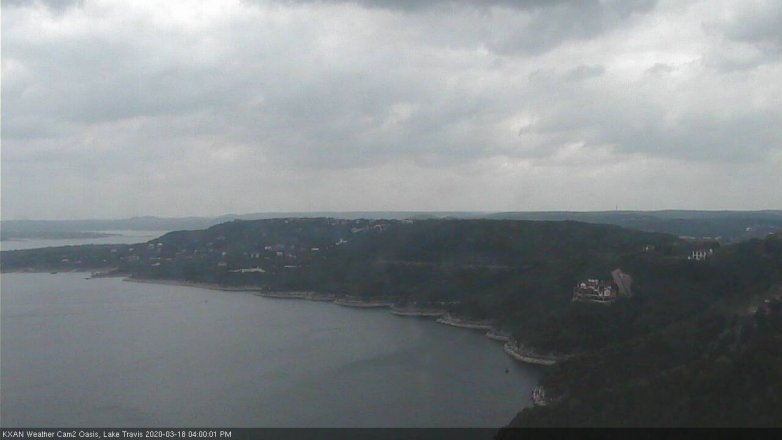 Lake Travis webcam, March 18, 2020 4:00 PM CT