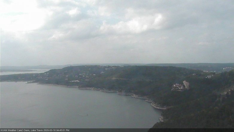 Lake Travis webcam, March 18, 2020 4:45 PM CT
